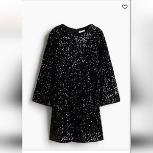 Sequin Black Dress H&M